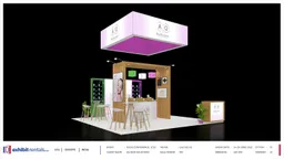 20x20 Island booth design by Exhibit-Rentals